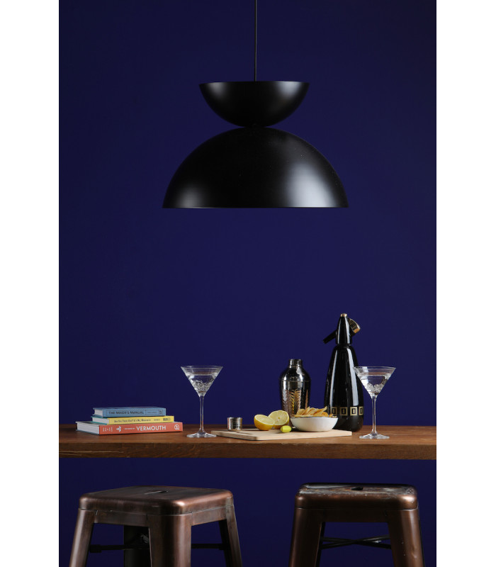 Riya Dome Pendant Ceiling Light Matt Black-5