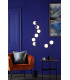 Spiral 6 Light Floor Lamp Matt Black Opal Glass-2