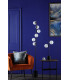 Spiral 6 Light Floor Lamp Matt Black Opal Glass-3