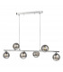 Spiral 6 Light Bar Pendant Ceiling Light Polished Chrome Smoked Glass-1