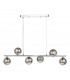 Spiral 6 Light Bar Pendant Ceiling Light Polished Chrome Smoked Glass-2