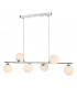 Spiral 6 Light Bar Pendant Ceiling Light Polished Chrome Opal Glass-1