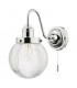 Tamara Bathroom Wall Light Polished Chrome Ribbed Glass IP44-2