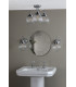 Tamara Bathroom Wall Light Polished Chrome Ribbed Glass IP44-10