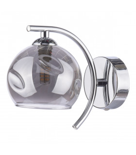 Nakita Wall Light Polished Chrome Smoked Dimpled Glass-2