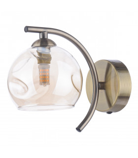 Nakita Wall Light Antique Brass Champagne Dimpled Glass-2