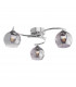Nakita 3 Light Semi Flush Ceiling Light Polished Chrome Smoked Dimpled Glass-1