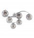 Nakita 6 Light Semi Flush Ceiling Light Polished Chrome Smoked Dimpled Glass-1