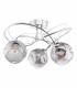 Onawa 3 Light Semi Flush Ceiling Light Polished Chrome Smoked Glass-1