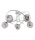 Onawa 5 Light Semi Flush Ceiling Light Polished Chrome Smoked Glass-1