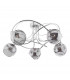 Onawa 5 Light Semi Flush Ceiling Light Polished Chrome Smoked Glass-2