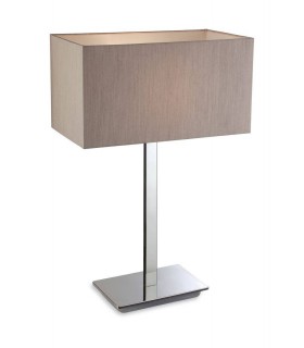 1 Light Table Lamp Polished S/Steel, Oyster, E27 - 1
