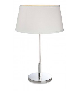1 Light Table Lamp Polished Stainless Steel, Cream, E27 - 1