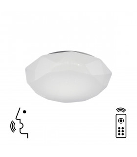 Diamante Smart Ceiling 40W LED 3000-5000K Tuneable White 2600lm Remote Control APP Alexa & Google Voice Control White-2