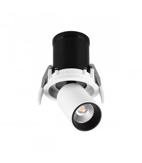 Garda Retractable Recessed Swivel Spotlight 7W 2700K 610lm Matt White & Black Cut Out 84mm Driver Included Driver Included-1