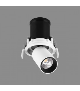 Garda Retractable Recessed Swivel Spotlight 7W 2700K 610lm Matt White & Black Cut Out 84mm Driver Included Driver Included-2
