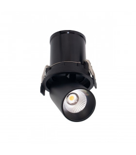 Garda Retractable Recessed Swivel Spotlight 12W 2700K 1020lm Black Cut Out 84mm Driver Included Driver Included-1