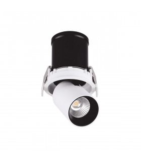 Garda Retractable Recessed Swivel Spotlight 12W 2700K 1020lm Matt White & Black Cut Out 84mm Driver Included Driver Included-1