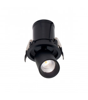 Garda Retractable Recessed Swivel Spotlight 7W 3000K 610lm Black Cut Out 84mm Driver Included Driver Included-1