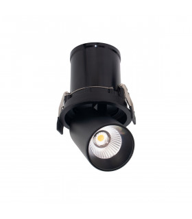 Garda Retractable Recessed Swivel Spotlight 12W 3000K 1020lm Black Cut Out 95mm Driver Included Driver Included-1