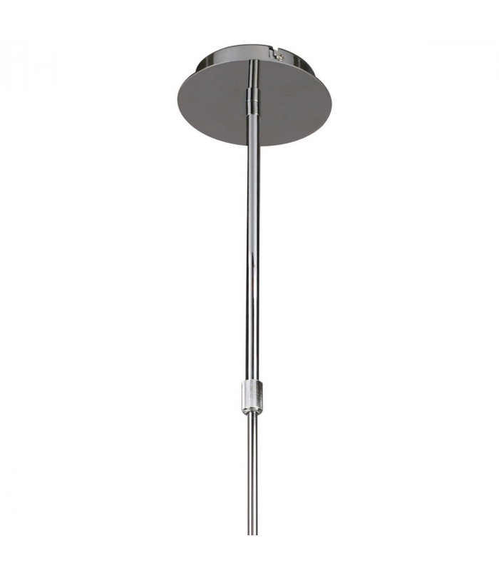 Guss Rectangular Pendant Convertible To Semi Flush 2 Arm GU10 4 Light Bar Polished Chrome/White Acrylic CFL Lamps INCLUDED-3