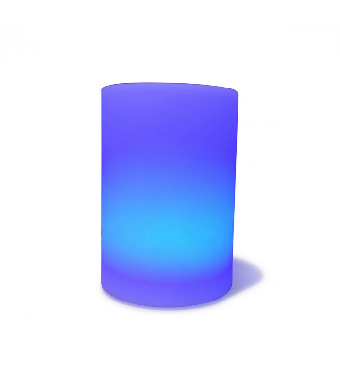 Cylinder Shape Waterproof IP68 RGB LED Light. 7 colours + white + candle. With remote contol Opal White-1