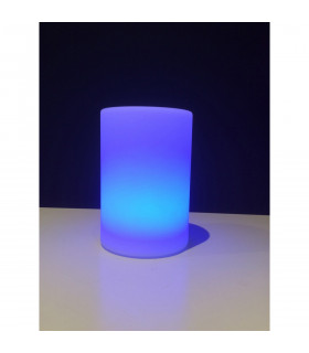 Cylinder Shape Waterproof IP68 RGB LED Light. 7 colours + white + candle. With remote contol Opal White-2