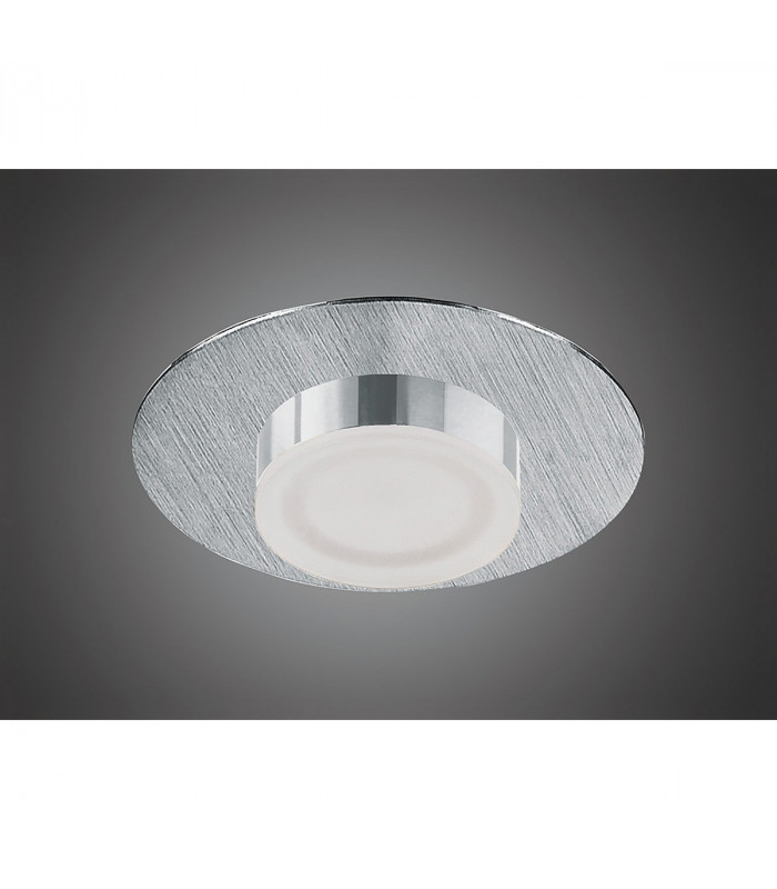 Marcel Recessed Down Light 4W LED Round 3000K IP44 360lm Satin Aluminium/Frosted Acrylic/Chrome Cut Out: 70mm Driver Included-2