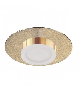 Marcel Recessed Down Light 4W LED Round 3000K IP44 360lm Satin Gold/Frosted Acrylic/Gold Cut Out: 70mm Driver Included-1