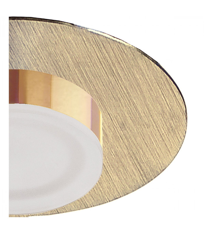 Marcel Recessed Down Light 4W LED Round 3000K IP44 360lm Satin Gold/Frosted Acrylic/Gold Cut Out: 70mm Driver Included-7