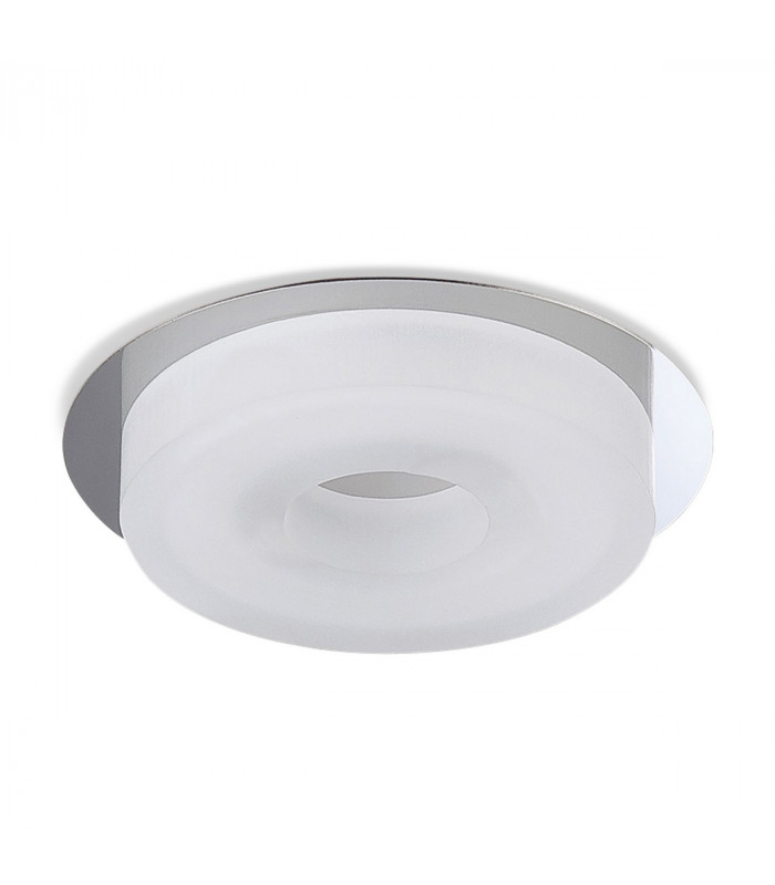 Marcel Recessed Down Light 6W LED Round 3000K IP44 550lm Polished Chrome/Frosted Acrylic Cut Out: 70mm Driver Included-1