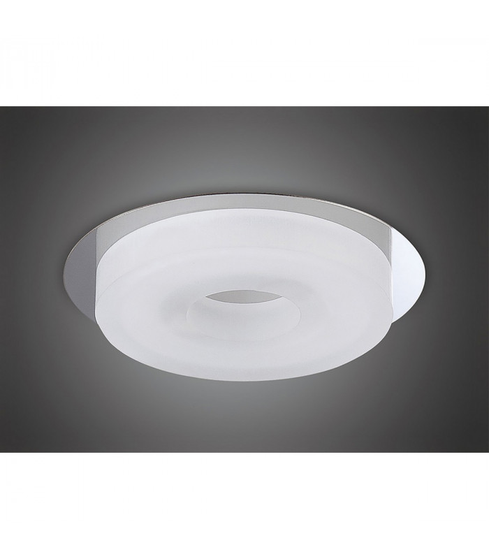 Marcel Recessed Down Light 6W LED Round 3000K IP44 550lm Polished Chrome/Frosted Acrylic Cut Out: 70mm Driver Included-2