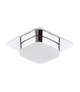 Marcel Recessed Down Light 5W LED Square 3000K IP44 450lm Polished Chrome/Frosted Acrylic Cut Out: 70mm Driver Included-1