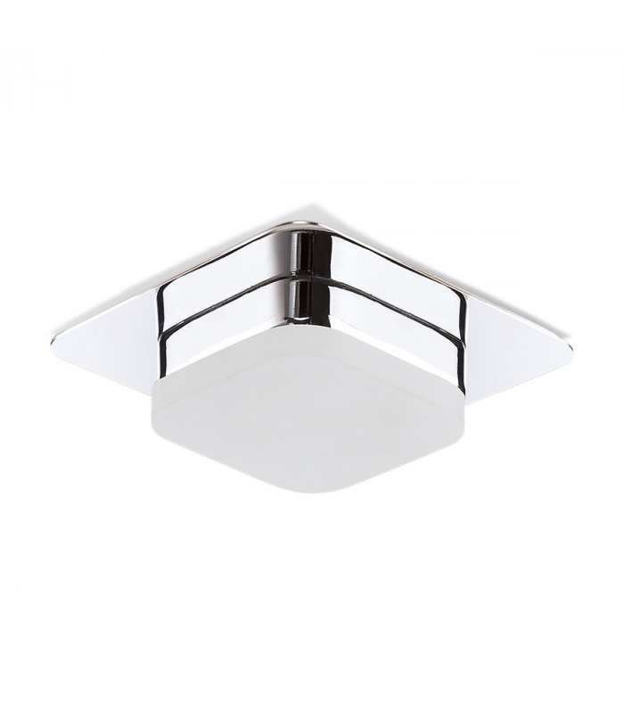 Marcel Recessed Down Light 5W LED Square 3000K IP44 450lm Polished Chrome/Frosted Acrylic Cut Out: 70mm Driver Included-1