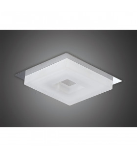 Marcel Recessed Down Light 6W LED Square 3000K IP44 550lm Polished Chrome/Frosted Acrylic Cut Out: 70mm Driver Included-2