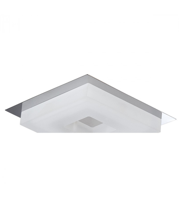 Marcel Recessed Down Light 6W LED Square 3000K IP44 550lm Polished Chrome/Frosted Acrylic Cut Out: 70mm Driver Included-4
