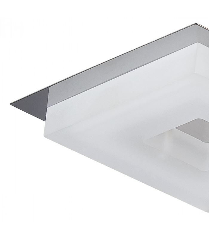 Marcel Recessed Down Light 6W LED Square 3000K IP44 550lm Polished Chrome/Frosted Acrylic Cut Out: 70mm Driver Included-5