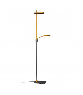 Phuket Floor Lamp 2 Light 21W Down 7W Up LED 3000K 3000lm Touch Dimmer Copper/Anthracite ITEM IS COLLECTION ONLY-1