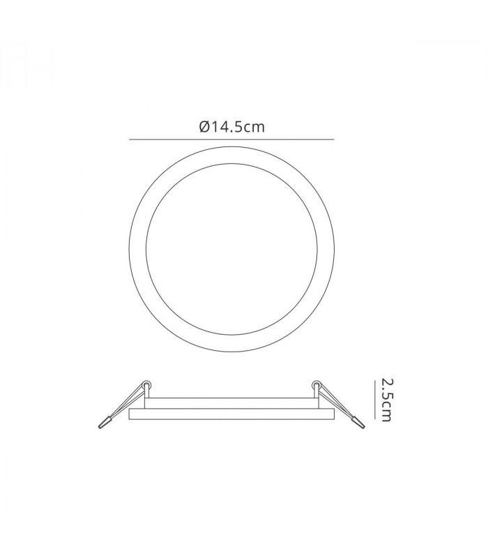 Saona 14.5cm Round LED Recessed Ultra Slim Downlight 12W 4000K 1080lm Matt White/Frosted Acrylic Driver Included-11