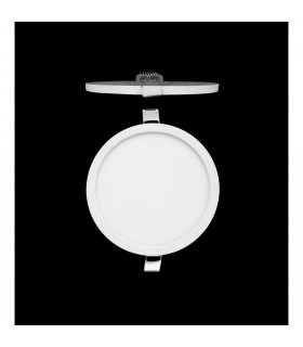 Saona 17.5cm Round LED Recessed Ultra Slim Downlight 18W 3000K 1580lm Matt White/Frosted Acrylic Driver Included-2