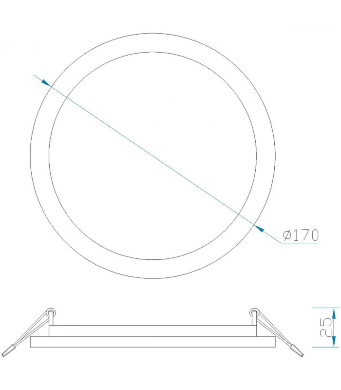 Saona 17.5cm Round LED Recessed Ultra Slim Downlight 18W 3000K 1580lm Matt White/Frosted Acrylic Driver Included-8
