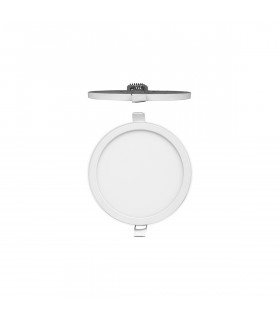 Saona 14.5cm Round LED Recessed Ultra Slim Downlight 12W 3000K 990lm Matt White/Frosted Acrylic Driver Included-1