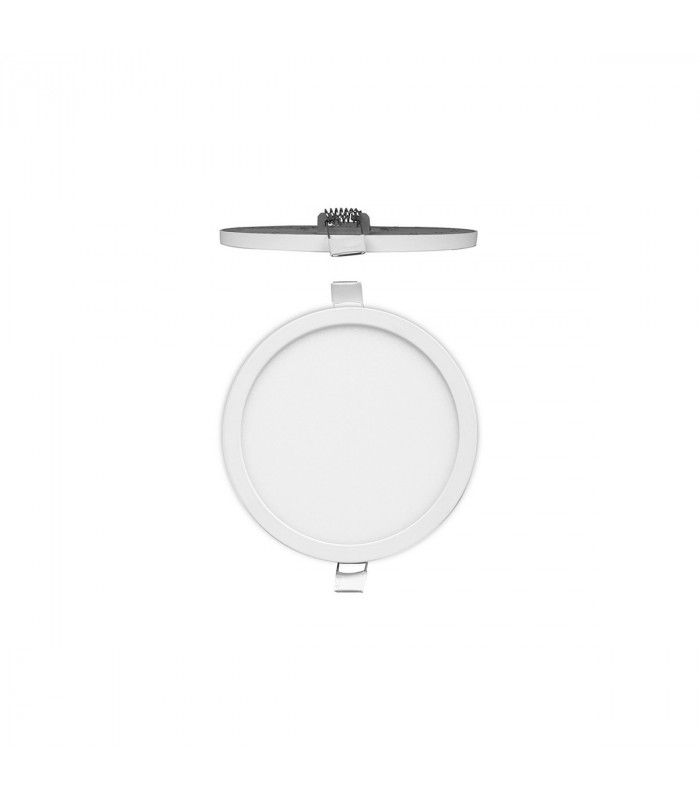 Saona 14.5cm Round LED Recessed Ultra Slim Downlight 12W 3000K 990lm Matt White/Frosted Acrylic Driver Included-1