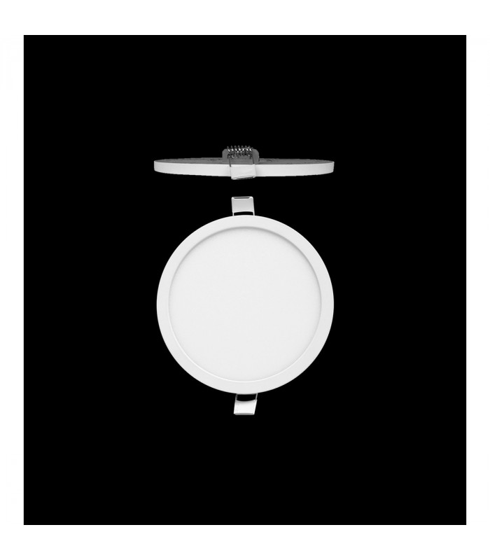 Saona 14.5cm Round LED Recessed Ultra Slim Downlight 12W 3000K 990lm Matt White/Frosted Acrylic Driver Included-2