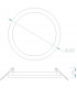 Saona 14.5cm Round LED Recessed Ultra Slim Downlight 12W 3000K 990lm Matt White/Frosted Acrylic Driver Included-11