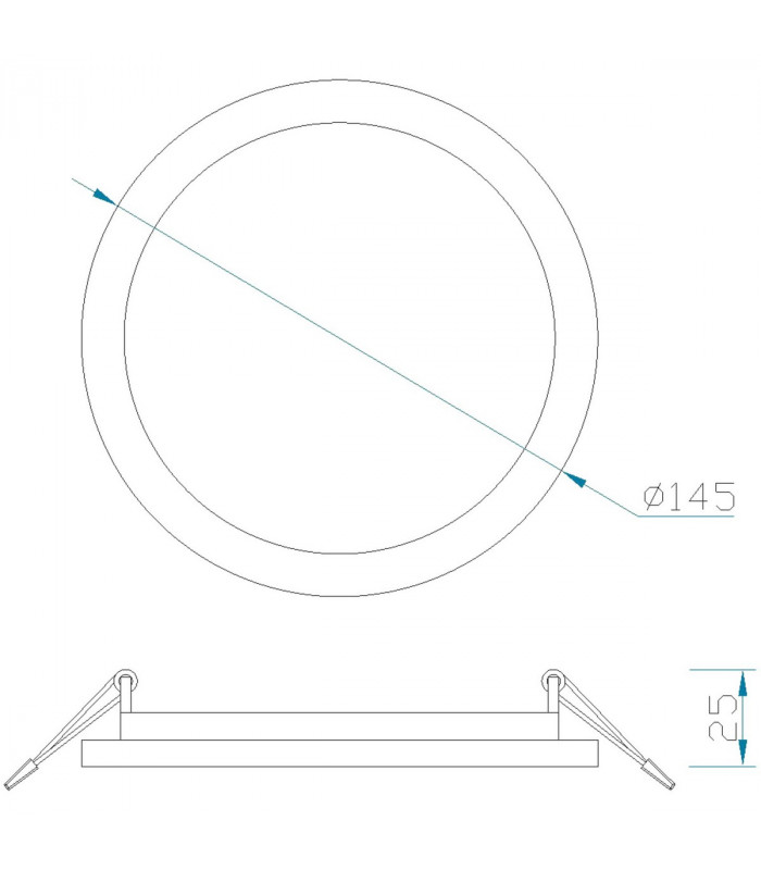 Saona 14.5cm Round LED Recessed Ultra Slim Downlight 12W 3000K 990lm Matt White/Frosted Acrylic Driver Included-11