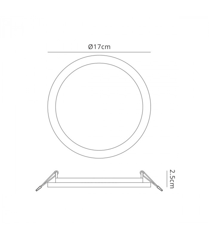 Saona 17.5cm Round LED Recessed Ultra Slim Downlight 18W 4000K 1620lm Matt White/Frosted Acrylic Driver Included-11