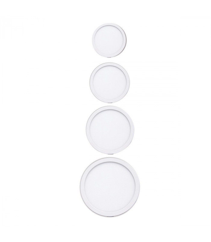 Saona 22.5cm Round LED Recessed Ultra Slim Downlight 24W 4000K 2200lm Matt White/Frosted Acrylic Driver Included-6