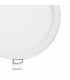 Saona 22.5cm Round LED Recessed Ultra Slim Downlight 24W 4000K 2200lm Matt White/Frosted Acrylic Driver Included-9