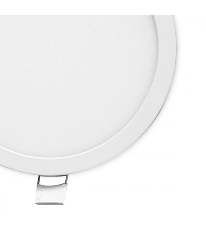 Saona 22.5cm Round LED Recessed Ultra Slim Downlight 24W 4000K 2200lm Matt White/Frosted Acrylic Driver Included-9